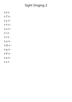 Sight Singing 2
