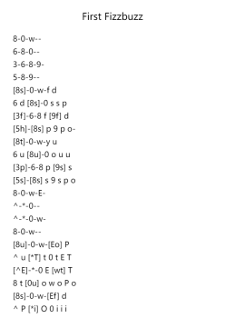 First Fizzbuzz