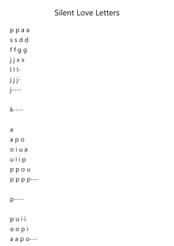 Silent Love Letters