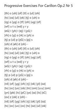 Progressive Exercises For Carillon Op. 2, No. 5