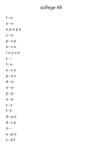 Solfege 49