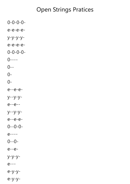 Open Strings Practices