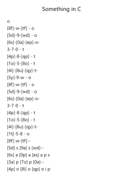 Something in C