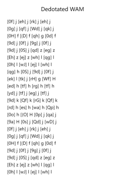 Dedotated WAM