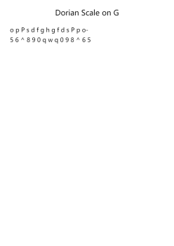 Dorian Scale on G