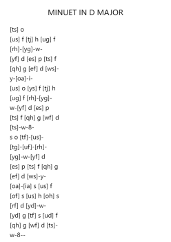 Minuet in D Major