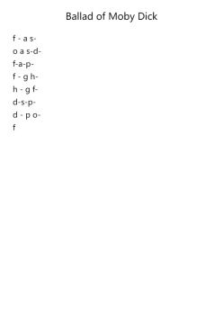 Ballad of Moby Dick