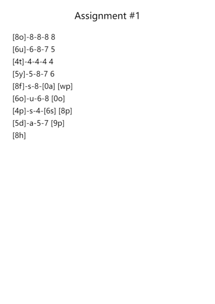 Assignment #1