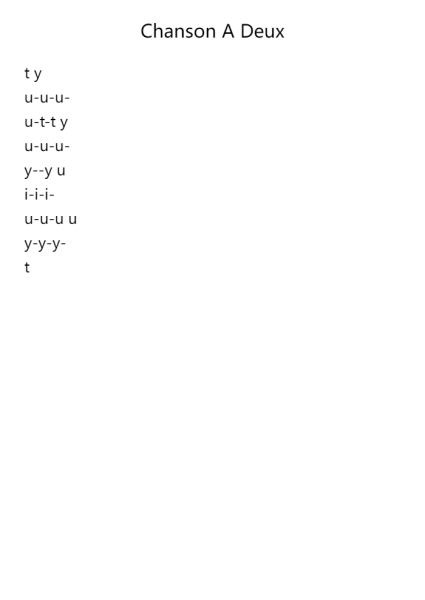 Chanson A Deux