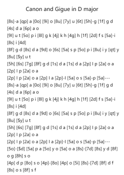 Canon and Gigue in D Major, P.37
