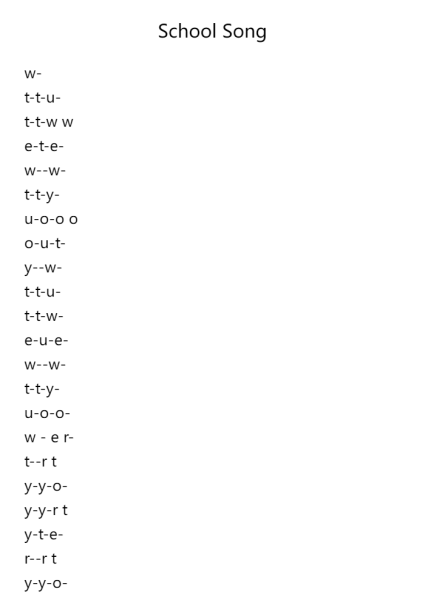 School Song