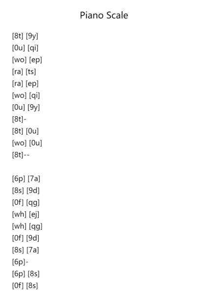 Piano scale