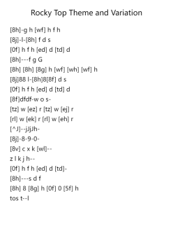 Rocky Top Theme and Variation