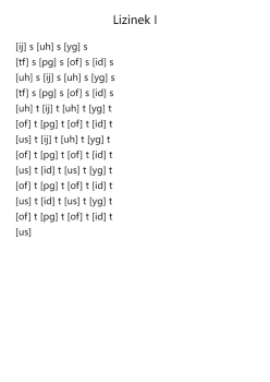 Lizinek I.