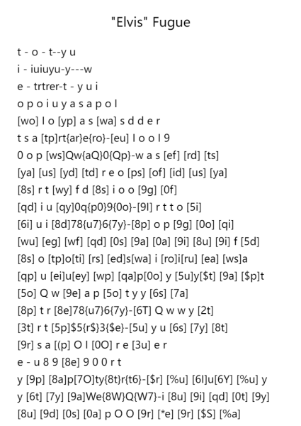 "Elvis" Fugue
