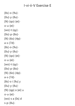 I-vi-ii-V Exercise in E Major