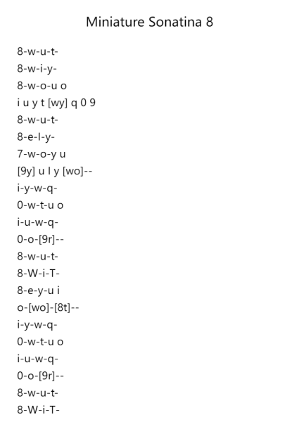 Miniature Sonatina No. 8