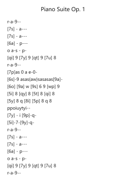 Piano Suite Op. 1: Fugue