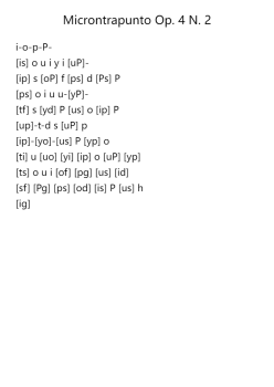 Microntrapunto Op. 4 N. 2