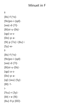Minuet in F