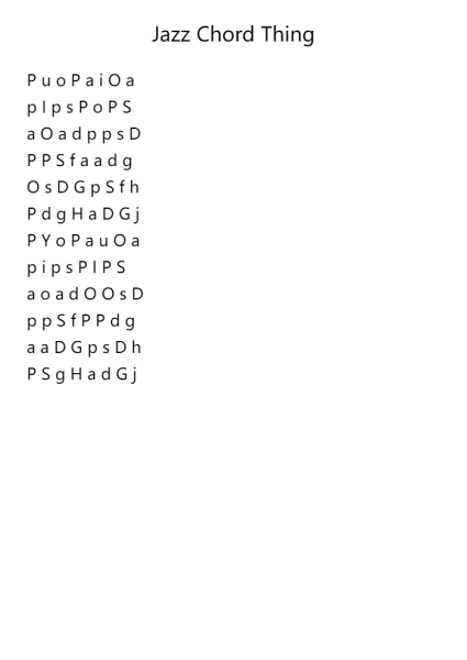 Jazz Chord Thing