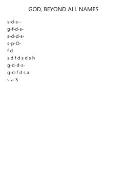 God, Beyond All Names