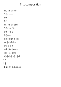 first composition
