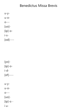 Benedictus from Missa Brevis