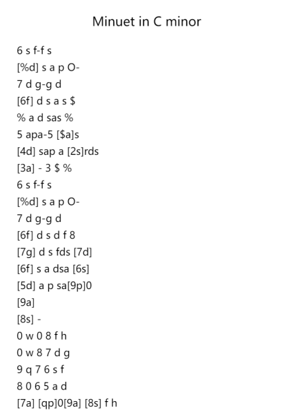 Minuet in C Minor