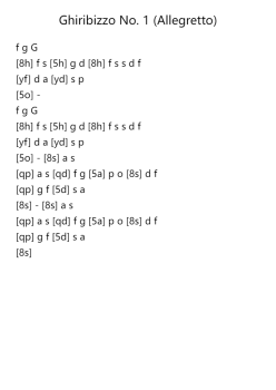Ghiribizzo No. 1 in A Major (Allegretto)