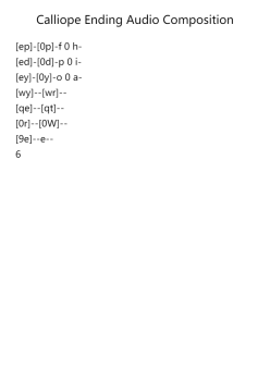 Calliope Ending Audio Composition