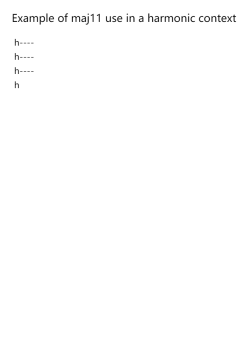 Example of maj11 use in a harmonic context