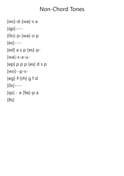 Non-Chord Tones