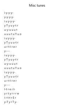 Misc tunes
