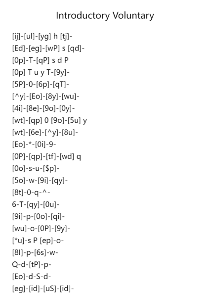 Introductory Voluntary