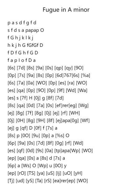 Fugue in A Minor