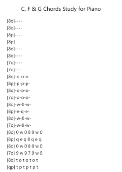 C, F & G Chords Study for Piano