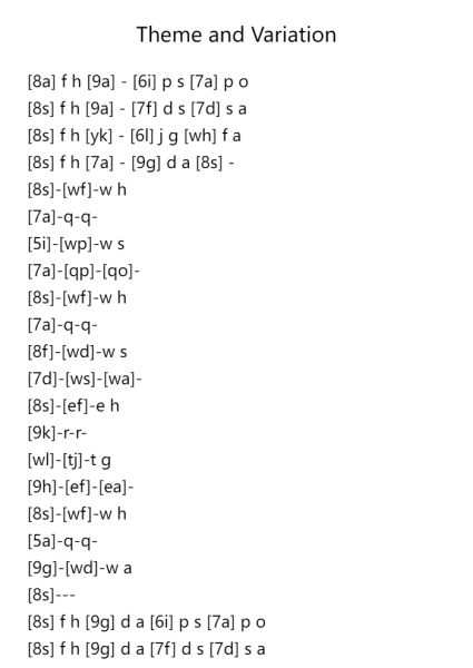 Theme and Variation