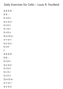 Daily Exercises for Cello, No. 34: Wrist, Exercise No. 05