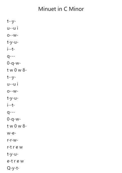 Minuet in C Minor, BWV Anh. 121