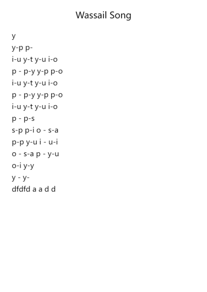 Wassail Song