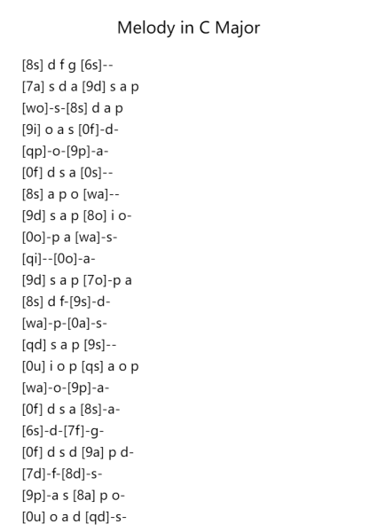 Melody in C Major