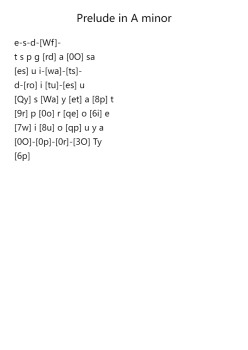 Prelude in A Minor, P.412