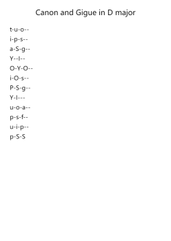 Canon and Gigue in D Major, P.37
