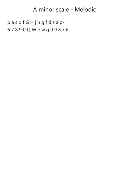 A Minor Melodic Scale