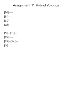 Assignment 11 Hybrid Voicings