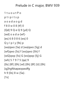 Prelude in C Major, BWV 939
