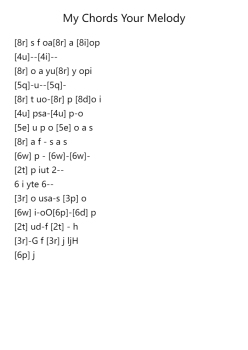 My Chords Your Melody