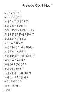 Prelude Op. 1 No. 4