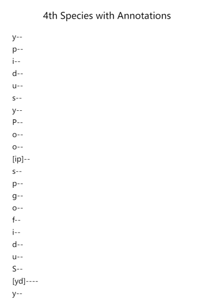 4th Species with Annotations